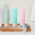 thumbnail image 6 of Caeoweyjj Silicone Travel Split Bottle Set Flat Style Cosmetic Storage Hand 4 Bottle Travel Shampoo And Conditioner Bottles Large Travel Shampoo Container Bottles Mini Travel Bottles Kids Bottles, 6 of 6