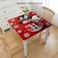 thumbnail image 2 of nygtbtfer Christmas Tablecloth , Red Washable Table Cover for Party Picnic Dinner Decor White, 2 of 7