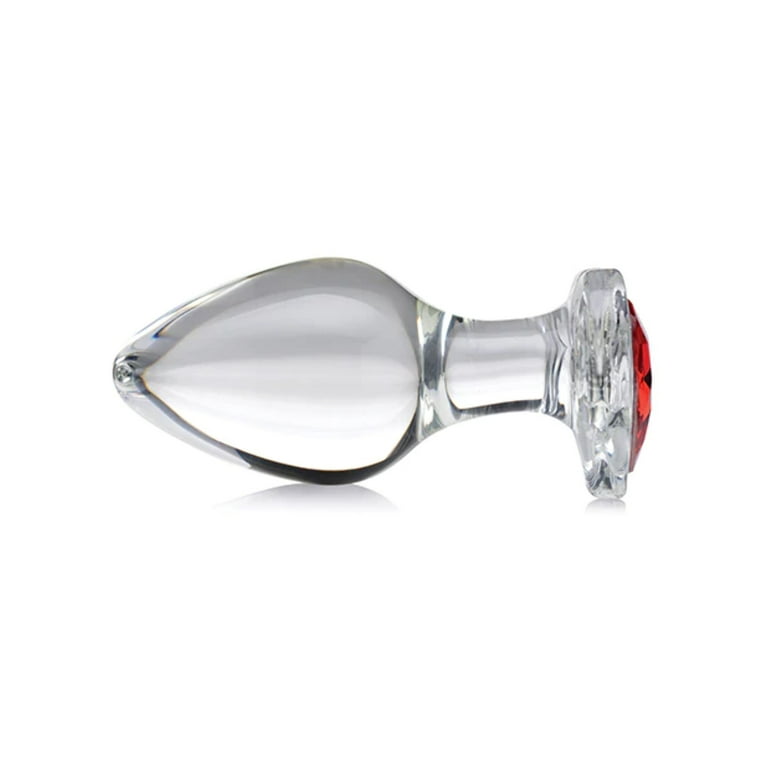 big glass anal plug 80mm Huge Glass Butt Plug Gode Fisting Glass Anal Plug Sex Toys For Men  Women G-Spot Anal Dilation Vagina Anal Ball Big Buttplug