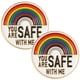 thumbnail image 1 of 2pcs estás a salvo conmigo alfileres de alfileres arcoiris broche pin de esmalte alfilador, 1 of 7