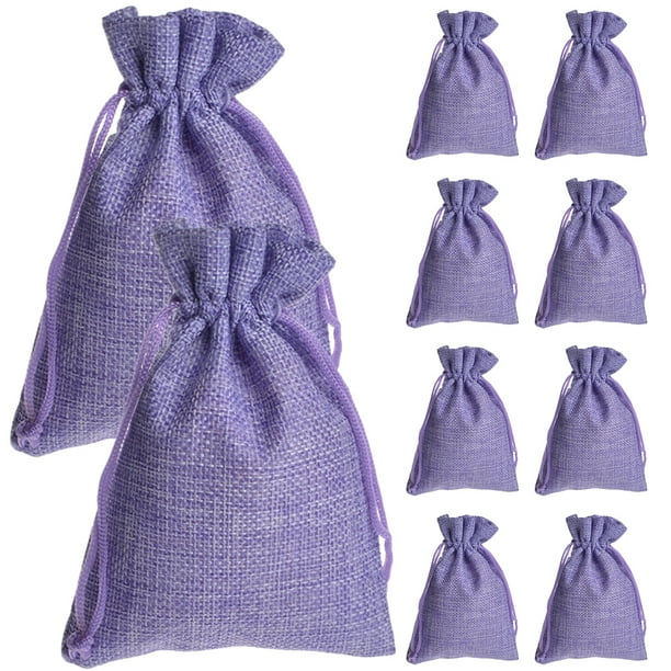 Bolsas de lino de 10 piezas de lino Favor Bolsas de fiesta Bolsas de caramelo Poldes de almacenamiento de joyas