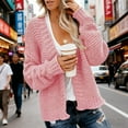 thumbnail image 2 of QHFBli Womens Cardigan Sweaters Long Sleeve Open Front Heart Printed Knit Cropped Cardigans, 2 of 5