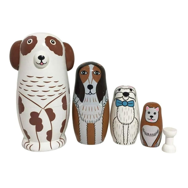 5 Pieces Nesting Doll Dog Pattern for Halloween Easter Birthday Gifts Walmart
