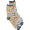 Large Floral 3pk 7 Crew Socks