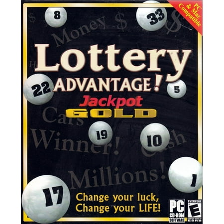 Lottery Advantage Jackpot Gold - Change your Luck!  CDRom for Windows XP, 2000, 98 or NT 4 OR Mac 8.6 to