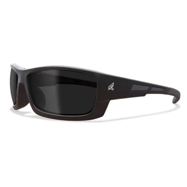 Edge Eyewear Brazeau Matte Black Sunglasses With Polarized Vapor Shield Smoke Lens