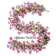 thumbnail image 3 of Simulación de flores artificiales de ratán violeta, plantas verdes, decoración del hogar, planta colgante de pared., 3 of 5