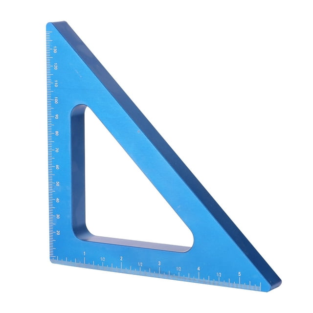 Graflsoa Règle Carrée en Aluminium Durable pour Menuiserie avec Échelles Métriques/impériales, Bleue, Grande Taille pour Mesures Précises