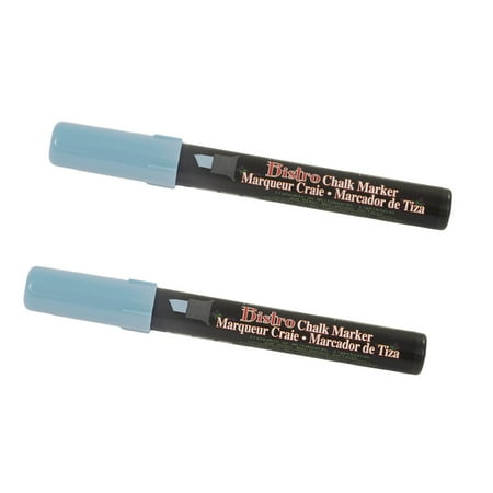 UPC: 0842497170800 | Marvy Uchida Chisel Tip Chalk Markers Baby Blue 2/Pack
