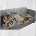 thumbnail image 6 of African Soft Flannel Fleece Throw Blanket, Saxophonist on Murky Backdrop Playing Music Rhythm Groovy Band Artwork, Cozy Plush for Indoor and Outdoor Use, 50" x 70", Marigold Tan Black, by Ambesonne, 6 of 6