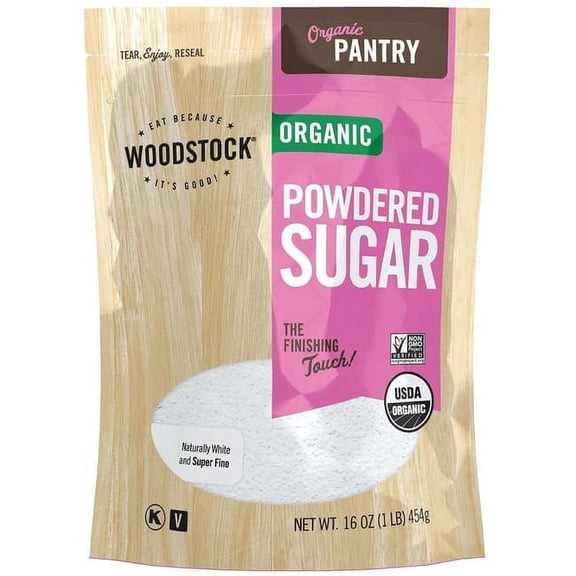 Woodstock Organic Vegan Powdered Sugar, 16 oz