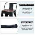 thumbnail image 6 of Andeworld 26" Metal Barstools Set of 4 Counter Height Bar Stools with Back (26" Seat Height, Wooden Top Low Back Matte Black), 6 of 8