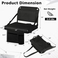 thumbnail image 3 of Stadium Seat for Bleachers with Back Support and Wide Padded Cushion Stadium Chair - Includes Shoulder Strap and Cup Holder, 3 of 6