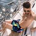 thumbnail image 2 of luoweisi Men's Beach Shorts Quick Dry Swim Trunks with Mesh Lining Cartoon Dinosaur XL, 2 of 5