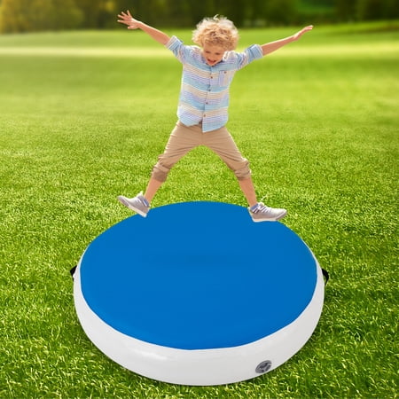 Inflatable Gymnastic Mat Outdoor Indoor Tumbling Exercise Yoga Mat W/Air Pump
