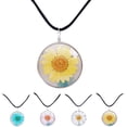 thumbnail image 2 of Pressed Flower Necklace Creative Dried Flower Necklace Flower Pendant Necklace, 2 of 10
