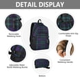 thumbnail image 4 of JIALIOU 14" Laptop Backpack Waterproof Airline Approved Stylish Casual Daypack for Travel Business College Work, Purple Blue Plaid Pattern, 4 of 8