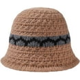 thumbnail image 3 of CoCopeaunts Autumn Winter Bucket Hats for Women Knitted Splice Bucket Hat Leisure Simple Fisherman Hat Warm Ear Protection, 3 of 8