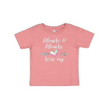 

Inktastic Abuelo and Abuela Love Me- Heart Grandchild Gift Baby Boy or Baby Girl T-Shirt