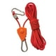 thumbnail image 3 of Colgador de Cuerda de trinquete de polea seguro con mosquetón para toldo de jardinería 5m Cola Cuerda de viento de tienda rojo, 3 of 8