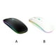 thumbnail image 2 of Matsuzay Ratón inalámbrico con RGB, compatible con Bluetooth, modo dual, silencioso, de 500 mAh, dispositivo señalador, accesorios para Videojuegos y accesorios Blanco, 2 of 6