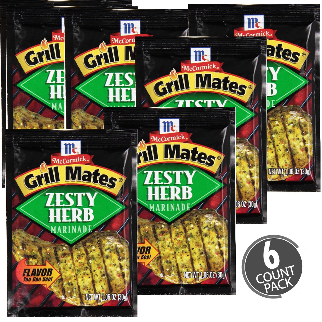 McCormick Grill Mates Zesty Herb Marinade 1.06oz. pack of 6