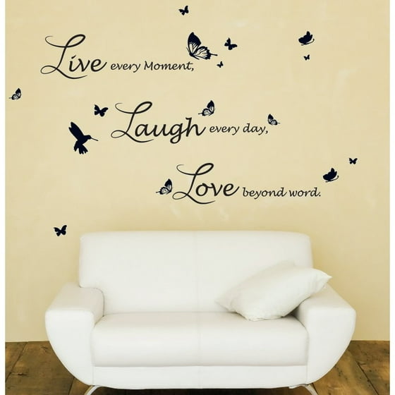Walplus Lucida Live Laugh Love Wall Decal