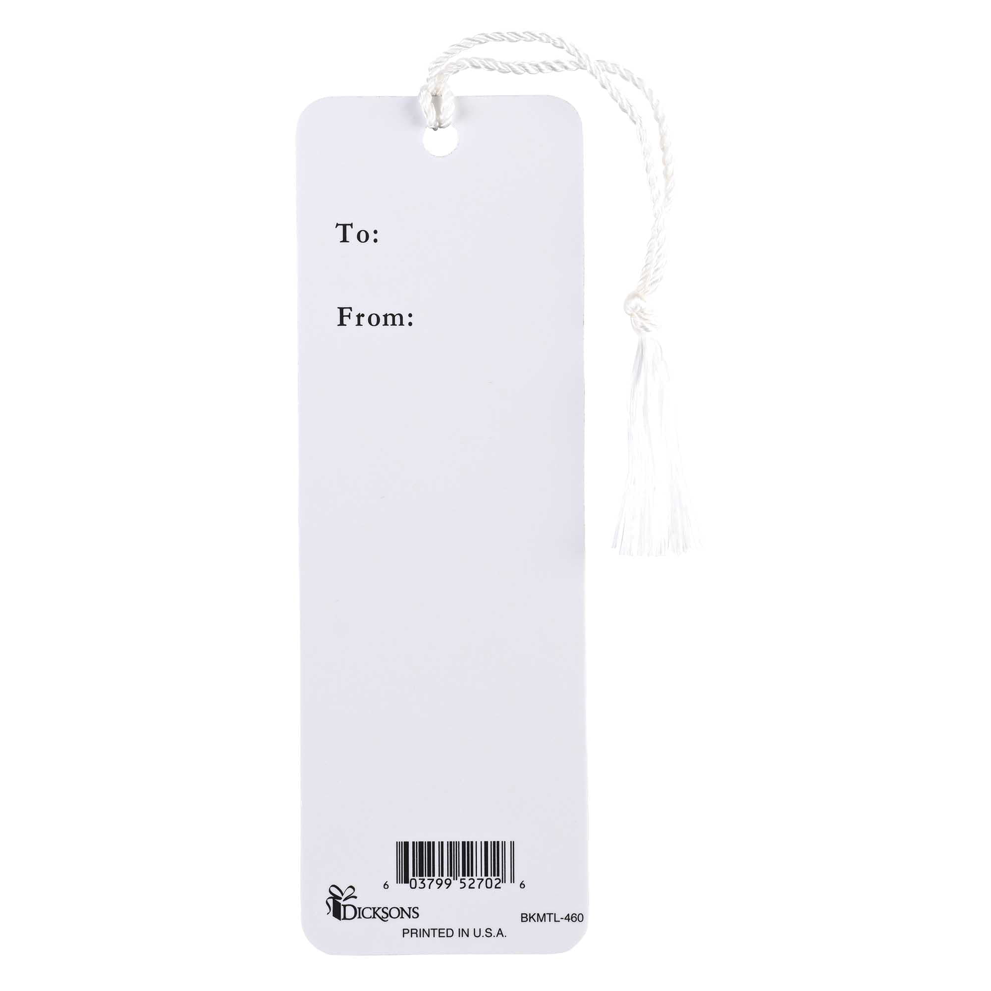 Dicksons BKMTL-460 WWJD Love First Black 2 x 6 Inch Paper and Tassel Place Keeper Bookmark Pack of 12