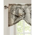 thumbnail image 3 of Tie Up Valance Curtain for Kitchen,Vintage Western Star Leaf Rod Pocket Short Curtains Adjustable Tie-Up Shade Valances,Farmhouse Retro Wood Board Window Treatment for Bathroom Living Room Bedroom, 3 of 8