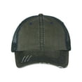 thumbnail image 2 of Mega Cap - Herringbone Trucker Cap - 6990 - Putty/ Navy - Size: Adjustable, 2 of 3