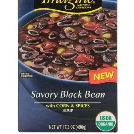12 Pack :Imagine Organic Soup, Savory Black Bean, 17.3 (Best Vegetarian Black Bean Soup)