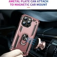 thumbnail image 4 of Dteck for Apple iPhone 16 Pro Max, Military Grade Armor Ring Holder Case Heavy Duty Magnetic for Car Mount Holder Shockproof TPU Bumper Hard PC Case Rotatable Ring Kickstand Cover,Rosegold, 4 of 7