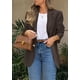 thumbnail image 5 of Blazer PRETTYGARDEN 2025 para mujer, casual, de negocios, color café S, 5 of 6