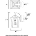 thumbnail image 4 of 3174CLBK Maxim Lighting Artisan 1-Light Medium Outdoor Wall Mount, 4 of 6