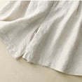 thumbnail image 7 of Wycnly on Sale Shorts for Women Womens Shorts Casual Summer Button up High Waist Loose Wide Leg Short Pants Fashion Pleated Solid Soft Cotton Linen Shorts with Pockets, 7 of 7