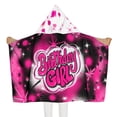 thumbnail image 4 of Youth Hooded Towel / Airbrush Graffiti Design / Pink Birthday Girl Towel, 4 of 4