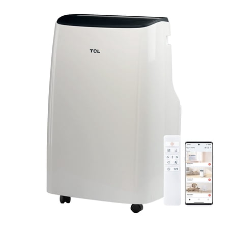 TCL 7,000 BTU SACC (11,000 BTU ASHRAE) Smart Portable Air Conditioner, H7P38W