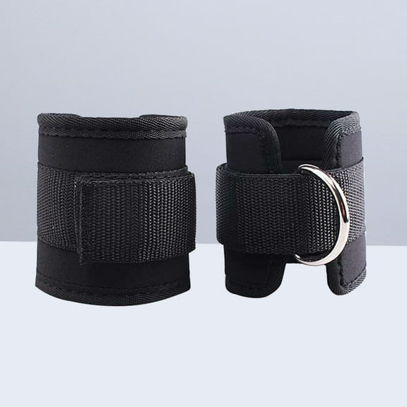 MLINS  2 Pcs Leg Strength Training Belt Weights for Legs Gym Ankle Straps Padded Black