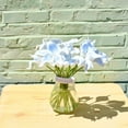 thumbnail image 3 of Morttic 20pcs Artificial Calla Lily Silk Flowers 13.4" for Home Kitchen Wedding Table Decoration (Light Blue), 3 of 18