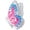 Hot Pink/Blue, variant on Delight Jewelry Silver-tone Large Translucent Hot Pink Flying Butterfly - Script Class of 2025 Dome Charm Necklace, 18"