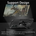 thumbnail image 7 of Allytech OnePlus Nord N200 5G Case 2021, Rugged Military Grade Protective Shockproof Build-in Kickstand Back Clamp Anti-scratch Case Cover Shell for OnePlus Nord N200 5G - Black, 7 of 7