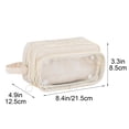 thumbnail image 3 of Lksixu Large Capacity Pencil Case with 3 Compartments, Aesthetic Pencil Pouch with Clear Window, Simple Style Stationery Organizer, Lightweight & Spacious Pencil Bag, Portable Travel Makeup Bag, 3 of 7