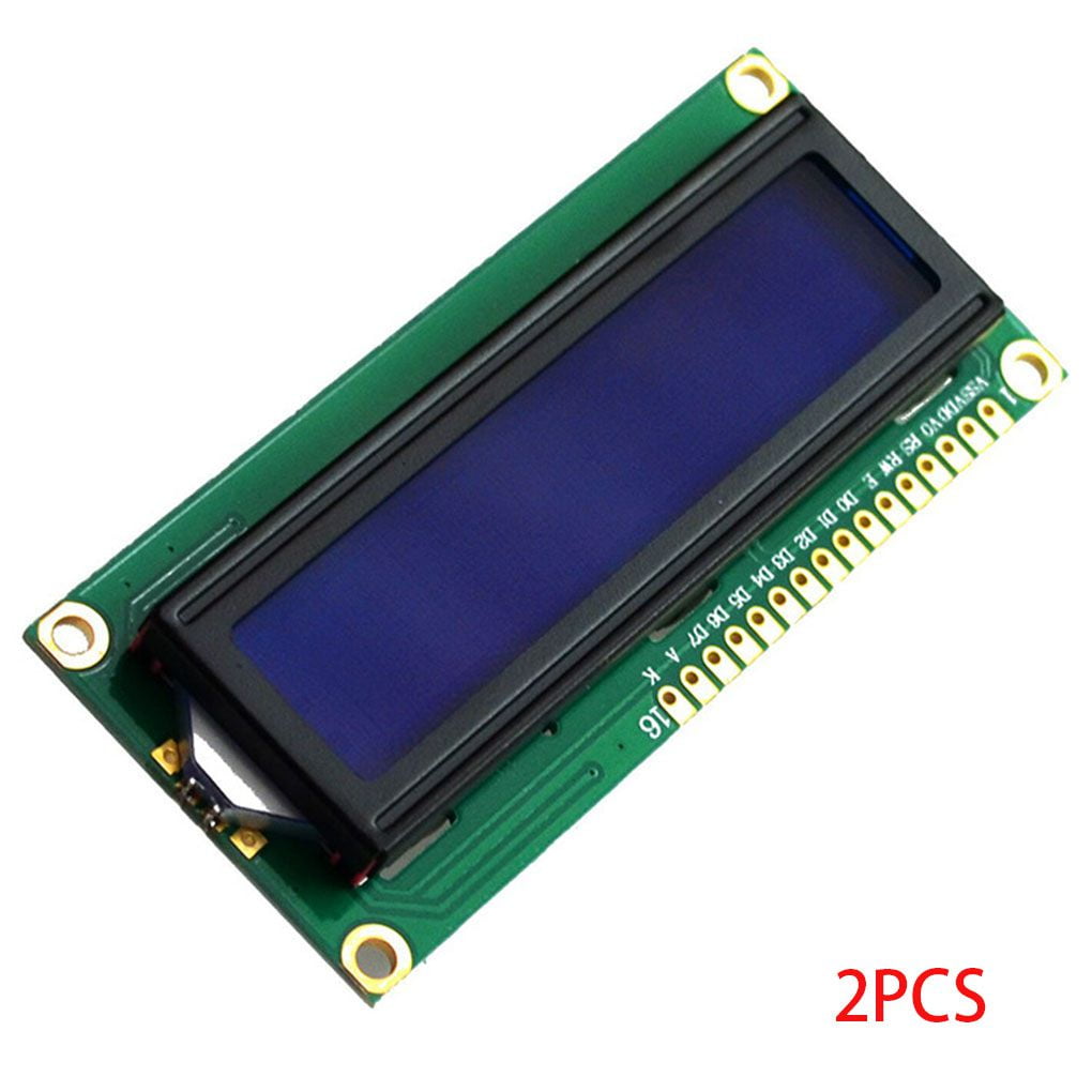 Wrea 2pcs Lcd1602a 3.3V LCD 1602A 16x2 Dot Matrix LCD Display Module White Character Blue Background, Men's, Size: 69.5*21.8*17.8mm., Other