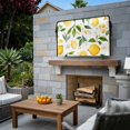 thumbnail image 3 of Outdoor TV Cover 40x25x4.5in, Farm Lemon Flower Leaves on White Weatherproof TV Screen Protector with Zipper, Watercolor Botanical Outside Television Cover Fits Up to 40-43", 3 of 9