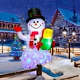 thumbnail image 7 of 5FT Christmas Inflatables Snowman Decorations With 360°Rotating Colorful Led Lights Outdoor Christmas Decorations Blow Up For Indoor Outdoor Yard Garden Decor, 7 of 7