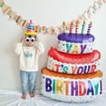 thumbnail image 3 of FDEEOM 2pcs Happy Birthday Balloon Big 41" Foil Inflated Mylar Balloons Large Self-sealing Happy Bday Delivery Ballon for Birthday Party Supplies Baby Shower Decorations, 3 of 5