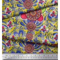 thumbnail image 2 of Soimoi Tissu de Rayonne Check & Mandala Tissu Imprimé Floral par l'Yard 42 Pouces de Large, 2 of 3