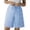 *3-Light Blue, variant on VBVC Women's Cotton-Linen Button Decor Shorts,Drawstring Knee-Length Bottoms For Women,Ladies Lightweight Summer Beach Lounge Shorts with Pockets,Light Blue,S-2XL