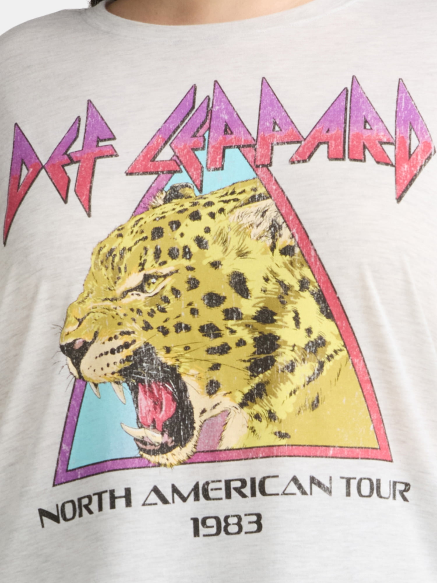 Terra & Sky Women's Plus Size Def Leppard North American Tour Graphic Tee, Sizes 0X-5X