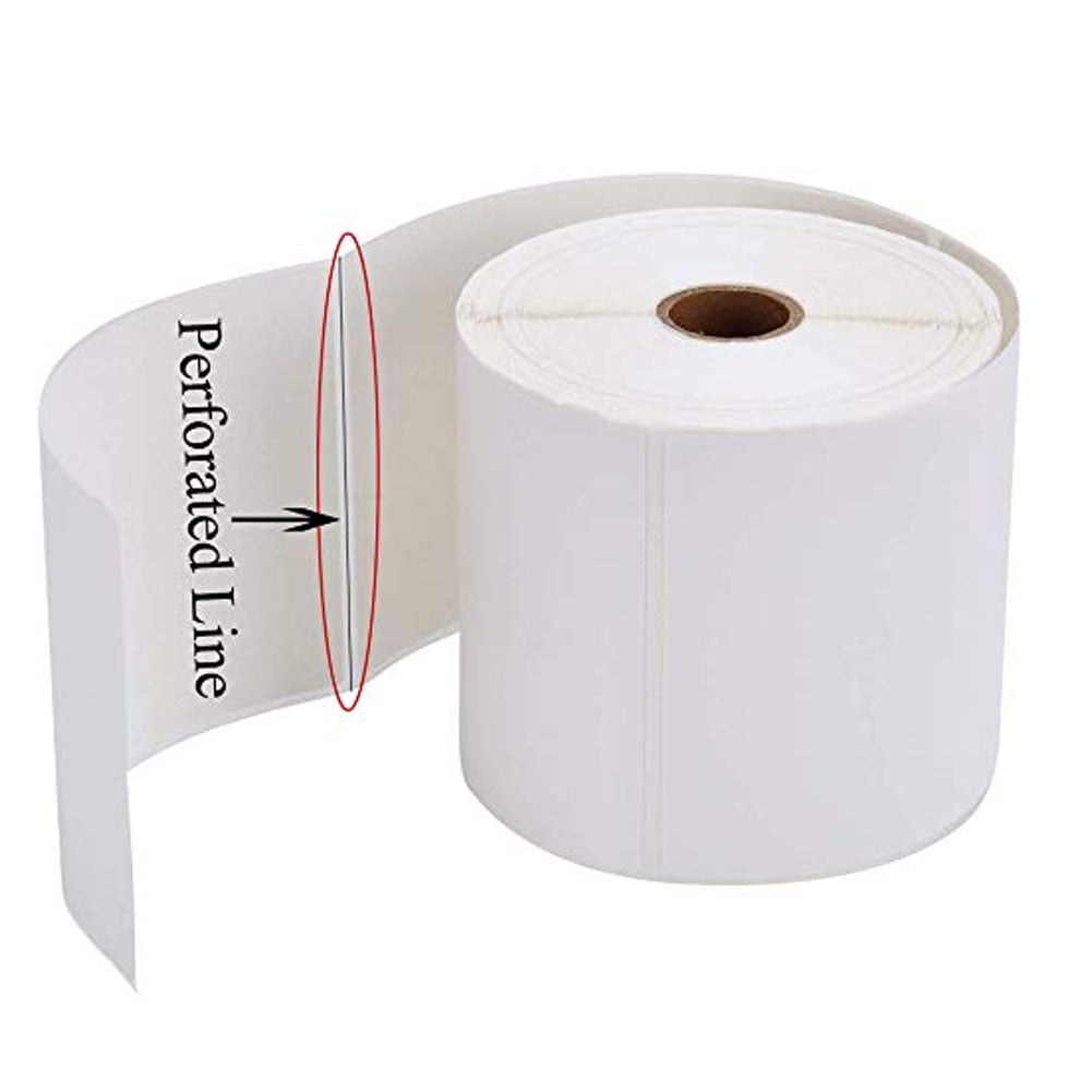 SJPACK 450 Labels, 4x6 Direct Thermal Blank Shipping Labels, 450 per Roll, 1" Core Self-Adhesive for Zebra 2844,Eltron 2844,Zebra ZP-450, ZP-500(20 Rolls)